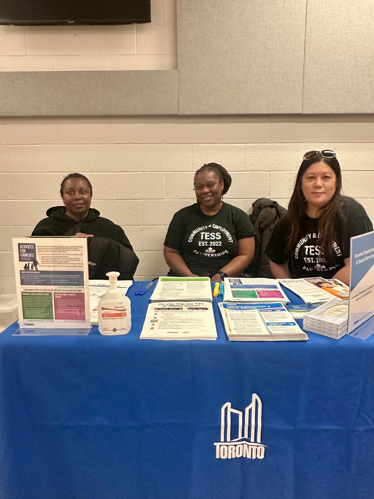 Community Employment Partnership Booth at West Hill Job Fair